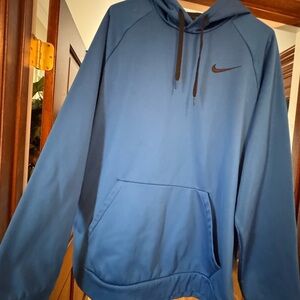 Nike Blue Hoodie with Black Logo